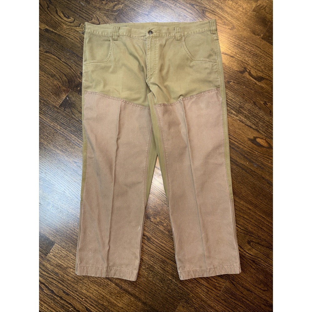 Orvis Hunting Pants Mens 40x28 Olive Heavy Field Trousers Cotton Stretch Outdoor